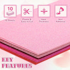 10 Pack Glitter Foam Sheets Craft 8 x 12 inch | 5 Colors Sparkles Foam Paper - Image 4