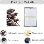Framed Jesus and Lamb Canvas Wall Art - Image 4