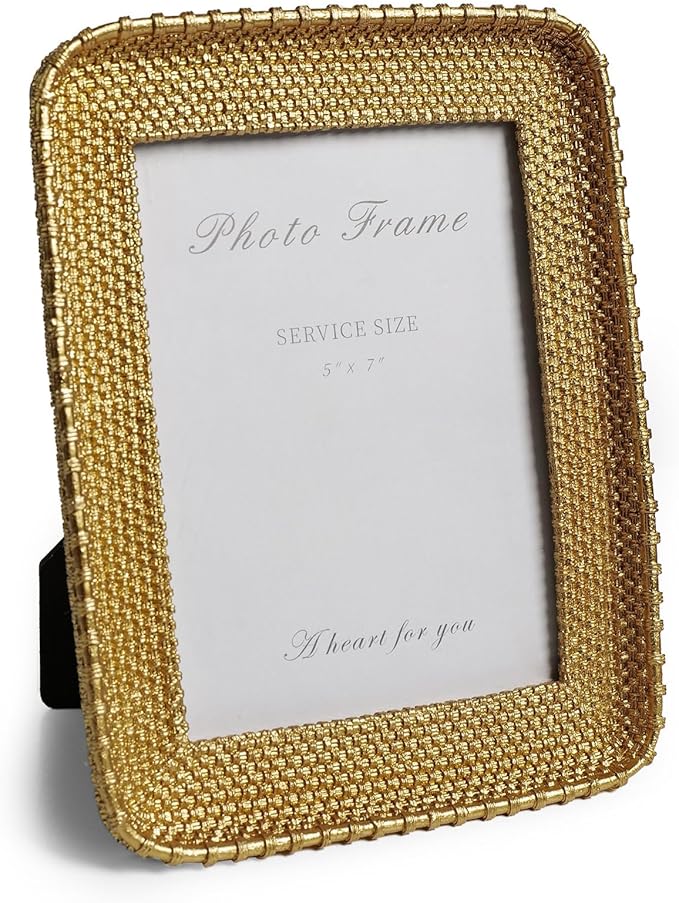 Cuspin Vintage Gold 5x7 Picture Frame, Retro Design Home Decor by Cuspin