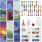 FREEBLOSS 6 Set Cross Stitch Bookmark Kit Scenery Pattern by FreeandCreativeCraftsArt