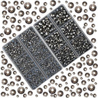 10000Pcs 2-Boxes Mixed Size Hot Fix Round Crystals Gems Glass Stones Hotfix - Image 2
