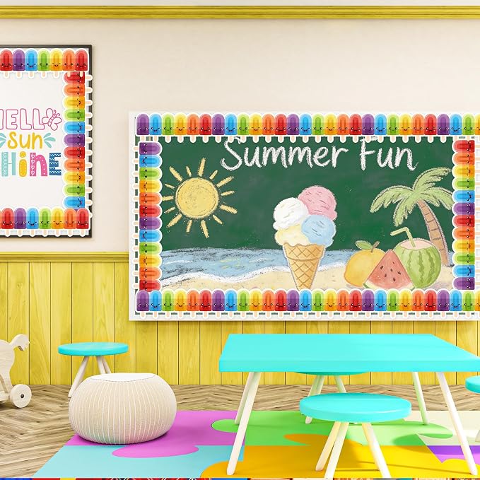 FYSUIMU 65.6 Ft Summer Bulletin Board Borders Ice Cream Border Classroom - Image 6