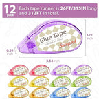 Secopad Scrapbook Tape, 12 Pack Double Sided Tape Roller - Image 2