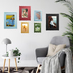 11x14 Picture Frame with Mat for 8x10, Wavy Edge Wooden Real Glass Photo Frame - Image 3