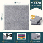 Felt Fabric Sheet 18 x 18 Inch, 1.6mm Thick | Soft and Flexible Nonwoven - Image 2