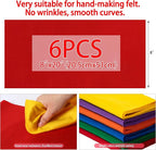 HaoFeiJH 6 Rolls 8"x20" Soft Felt Fabric Sheets, 1.6mm Thick, and Projects - Image 3