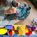 25 Pack Wood Painting Palette, Oil Wooden Paint Palette, Oval-Shaped Artist - Image 5