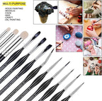 PANDAFLY Miniature Paint Brushes Drybrush Set, 12 Sizes Miniature Brushes - Image 4
