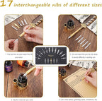 NC Quill Pen Ink Set, includes quill pen, wooden And glass dip pen, 6 bottles - Image 4