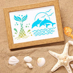80 Pcs 3 x 3 Inch Stencils for Painting on Wood, Reusable Sea Ocean Creatures - Image 3