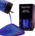 Renfio Holographic Ultra Fine Glitter Powder Metallic Resin Glitter 2.11 Oz PET by Renfio