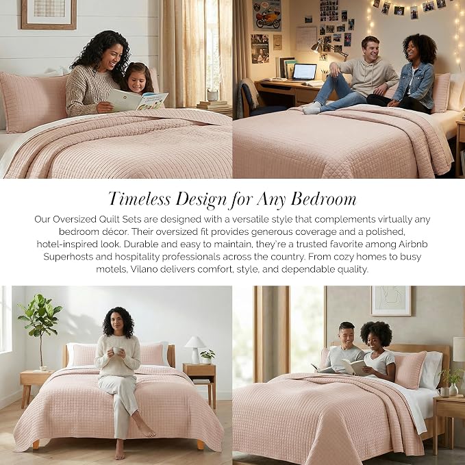 Southshore Fine Living, Inc. Twin Quilt Bedding Set, Stitched Soft Brushed - Image 6