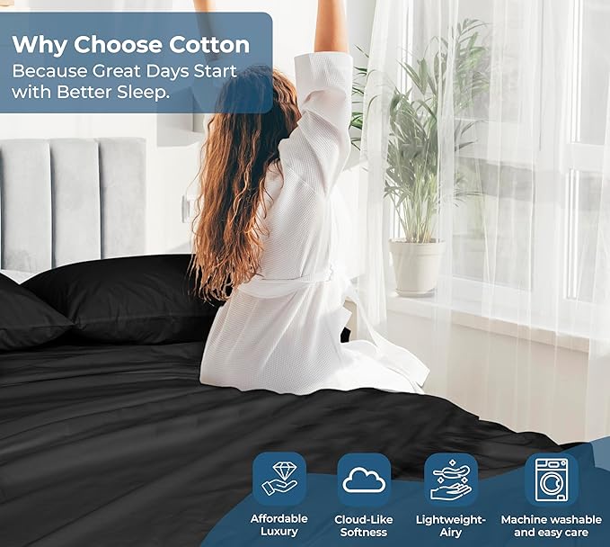 Royale Linens 100% Organic Cotton Full Flat Sheet Only - Image 7