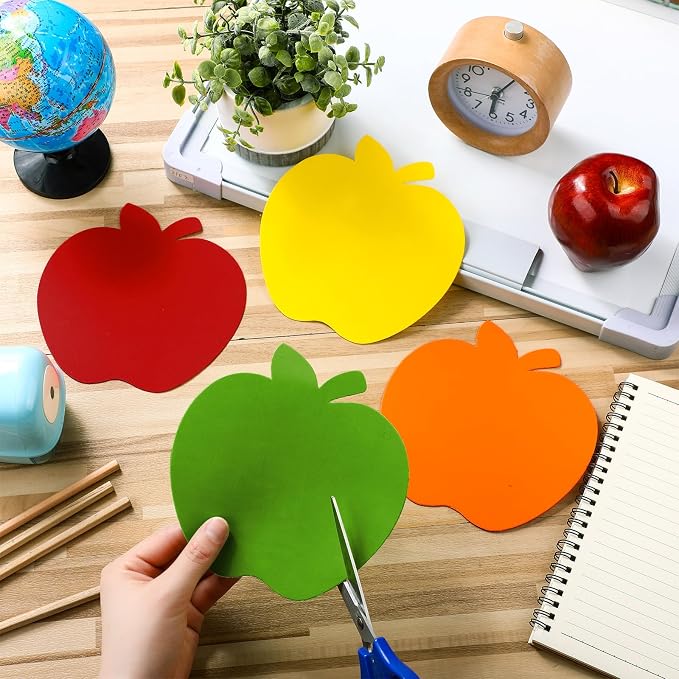 Ireer 48 Pcs Large Foam Apple Cutouts 6 Inch Colorful Apple Shapes Bulletin - Image 4