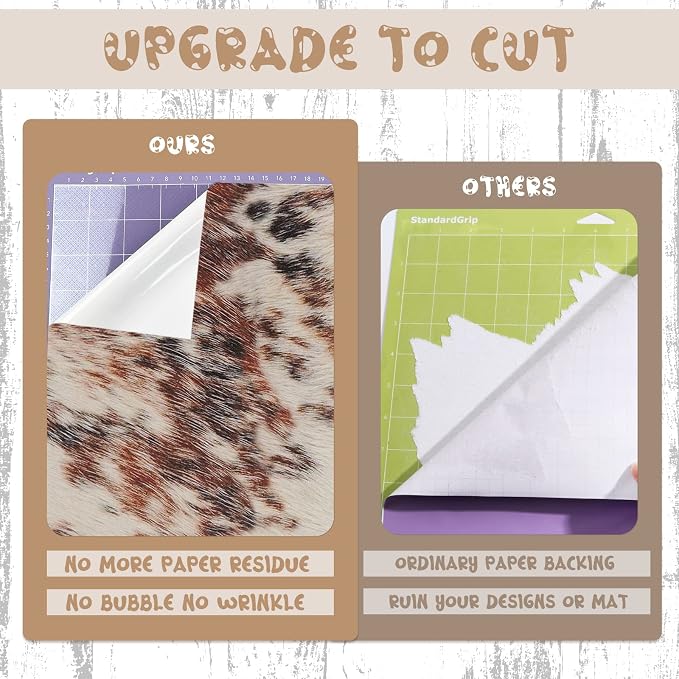 Tintnut Beige Cow Permanent Vinyl Roll 12in x 5ft Cowhide Adhesive Vinyl | - Image 4