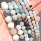 8mm Matte Amazonite Beads, 15-Inch Matte Round Loose Stone Beads - Image 8