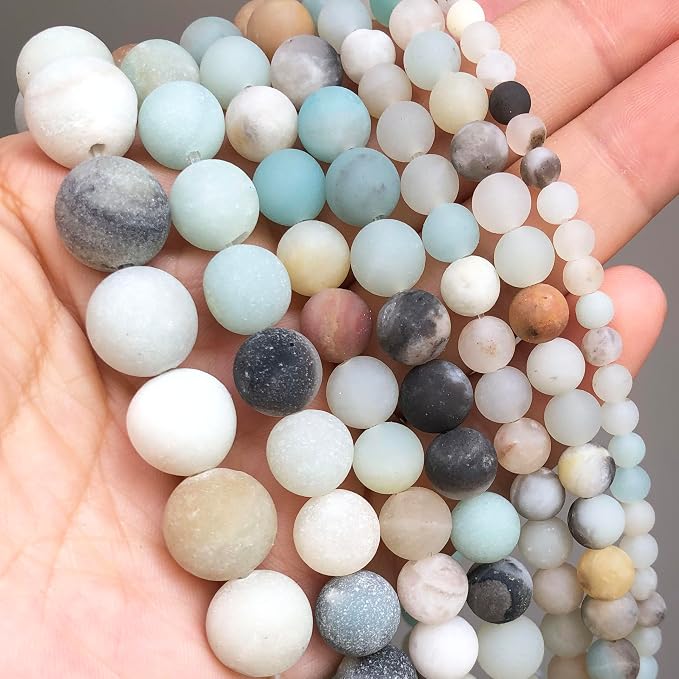 4mm Matte Amazonite Beads, 15-Inch Matte Round Loose Stone Beads - Image 8