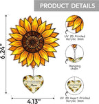 Sunflower Mom Memorial Acrylic Suncatcher Ornament, Loss of Mom Memorial Gifts - Image 2