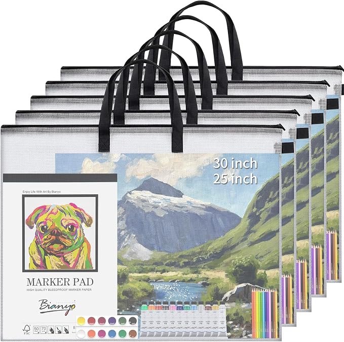 YOPCDJ 30x25 inches Extra-Large Art Portfolio Bag, Portfolio Folder by YOPCDJ