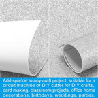 PATIKIL Silver Tone Shiny EVA Glitter Foam Sheet 11 x 8 Inch 2mm Thick - Image 5
