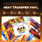 Tintnut Multicolored Flame Heat Transfer Vinyl, stretch washable, heat press & - Image 3