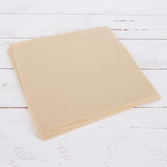 Threadart Cream Premium Felt Sheets by ThreadArt