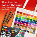 ARTISTRO 72 Dual-Tip Fabric Markers - Image 3