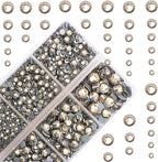 10000Pcs 2-Boxes Mixed Size Hot Fix Round Crystals Gems Glass Stones Hotfix by MASSIVE+BEADS
