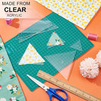 BENECREAT 6Pcs Free Motion Triangle Quilting Template Set, Acrylic Transparent - Image 6