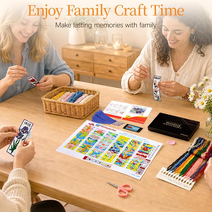 CYANFOUR 6 Pcs Cross Stitch Bookmark Kit - Image 6