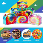 TaoBary 24 Pcs Tie Dye Party Favor Boxes Tie Dye Party Supplies Colorful - Image 5
