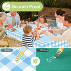 Smiry Rectangle Table Cloth, Waterproof Vinyl Tablecloth - Image 5