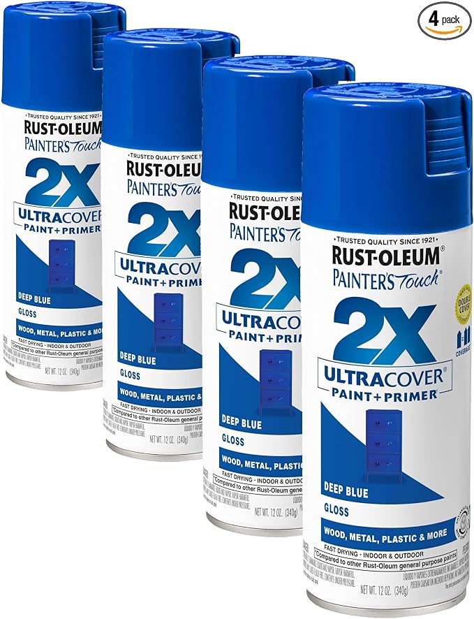 Rust-Oleum 334032 Painter's Touch 2X Ultra Cover Spray Paint, 12 oz, Gloss Deep by Rust-Oleum
