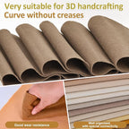XSEINO 13 Rolls 8"x35" 1.4mm Thick Soft Felt Fabric Sheet 13 Assorted Light - Image 4