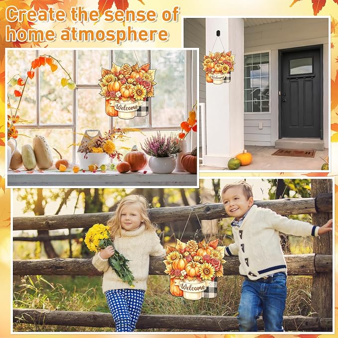 Unfinished Fall Wreaths Wood Crafts to Paint Set of 3, Unfinished Wood Cutouts - Image 6
