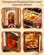 ROKR Dream Coffee Factory, Wooden Music Box Model, Mechanical 3D Wooden Puzzles - Image 8