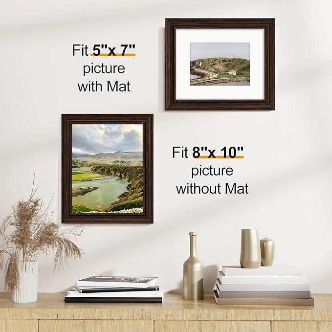 Vittanly 8x10 Picture Frames Set of 2, Ornate Vintage Photo Frame - Image 3