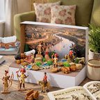 48 Pcs Western Cowboy Diorama Kit Habitat Project Box Set Wild West Diorama - Image 6