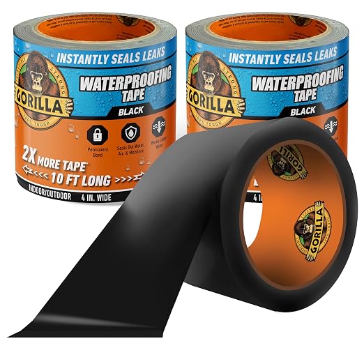 GORILLA Waterproofing Tape, Permanent Seal | Weather Resistant by Gorilla