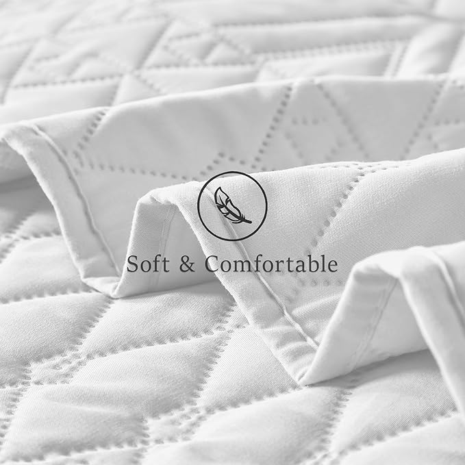 akkialla Twin Size Quilt Bedding Set, Modern Style Geoetric Pattern Coverlet Set - Image 6