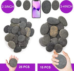 Markdang 40 Pcs Large Rocks for Painting 25pcs 2-3” & 15pcs 3-4” River Rocks - Image 3
