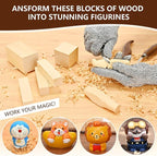 IMYMEE Basswood Carving Blocks-22PCS Whittling Wood Blocks Wood Carving Kit - Image 2