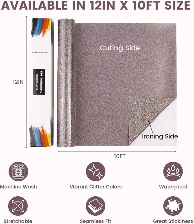 Glitter HTV Heat Transfer Vinyl Roll - Image 5