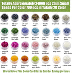 Ybxjges 24000Pcs 2mm Glass Seed Beads Kit, - Image 2
