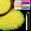 5000pcs 2mm Resin Rhinestones Bulk, Lemon Yellow AB Flatback Round Jelly by BELLEBOOST