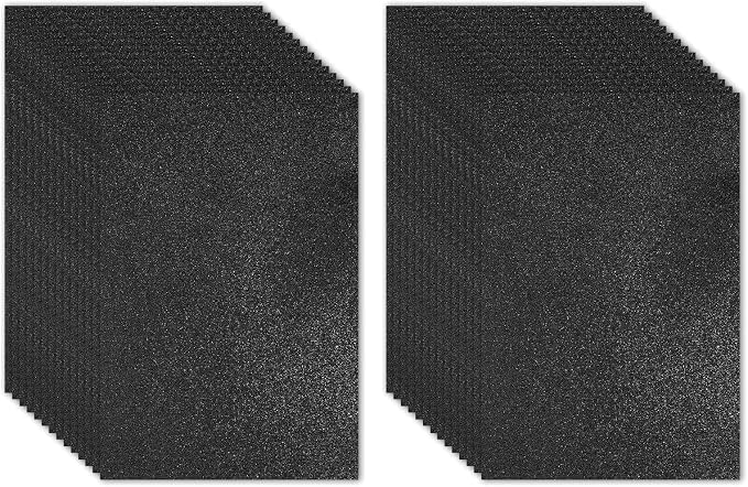 PATIKIL 30Sheets Black EVA Glitter Foam Sheet 11.8 x 7.9 Inch 2mm Thick by PATIKIL
