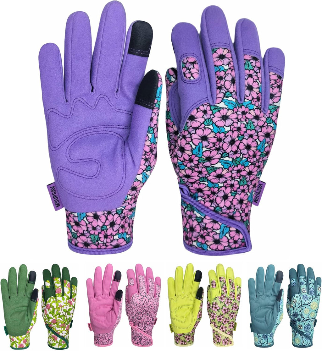 Thorn Proof&Puncture Resistant Gardening Gloves with Grip,Garden Gloves for Women, Leather Work Gloves,Gifts