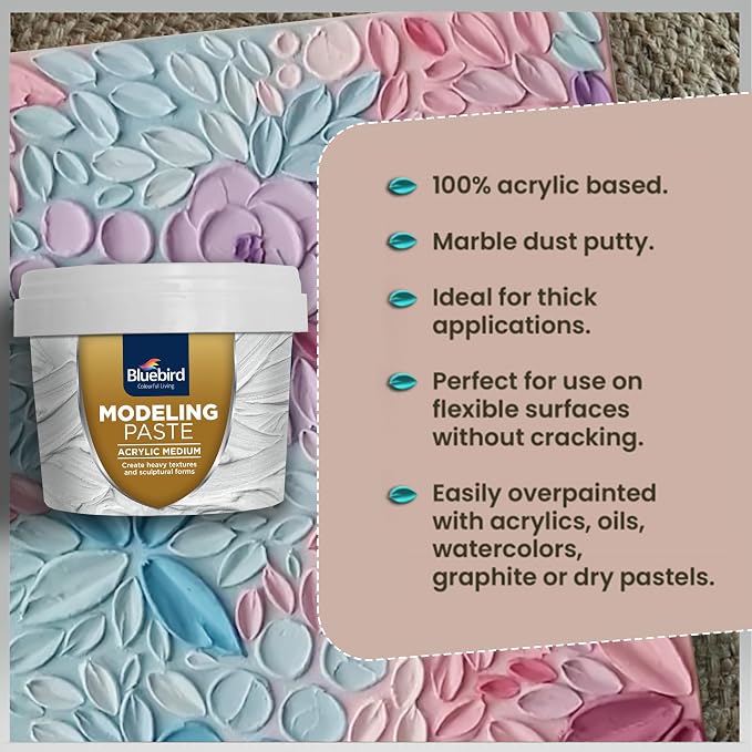 Bluebird Thick Modeling Paste White 5.3 Oz / 150gm - Image 2