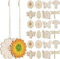 IMIKEYA 40pcs Unfinished Wooden Crafts Jute Ropes Painting Kits Featuring by IMIKEYA