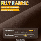 Coca Mocha 18" X 36" Felt Fabric Sheet - Image 2